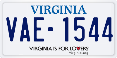 VA license plate VAE1544