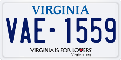 VA license plate VAE1559