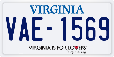 VA license plate VAE1569