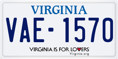 VA license plate VAE1570