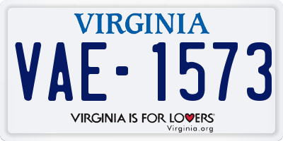 VA license plate VAE1573
