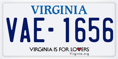 VA license plate VAE1656