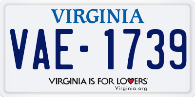 VA license plate VAE1739