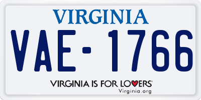VA license plate VAE1766
