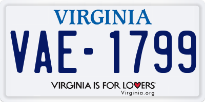 VA license plate VAE1799