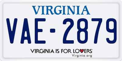VA license plate VAE2879