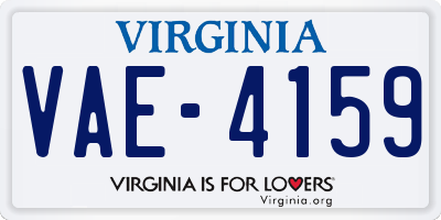 VA license plate VAE4159