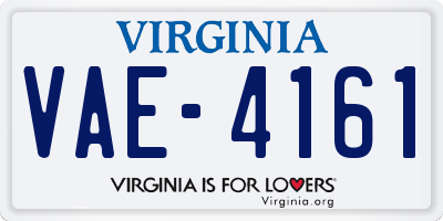 VA license plate VAE4161