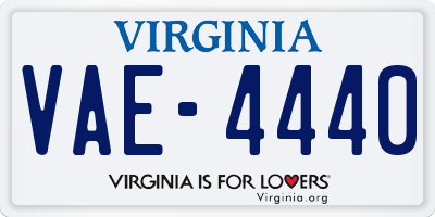VA license plate VAE4440