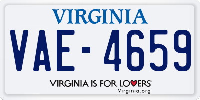 VA license plate VAE4659
