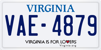 VA license plate VAE4879
