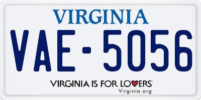 VA license plate VAE5056