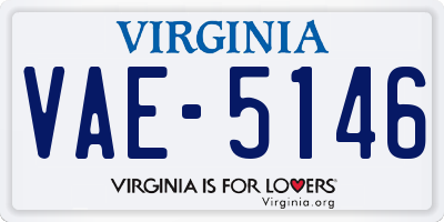 VA license plate VAE5146