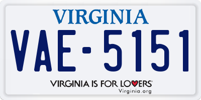 VA license plate VAE5151