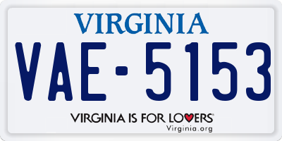 VA license plate VAE5153