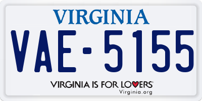 VA license plate VAE5155