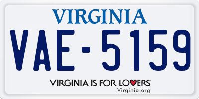 VA license plate VAE5159
