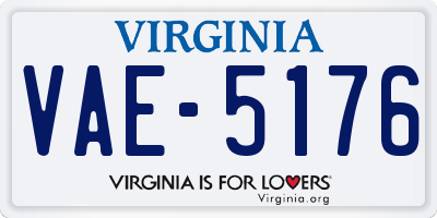 VA license plate VAE5176