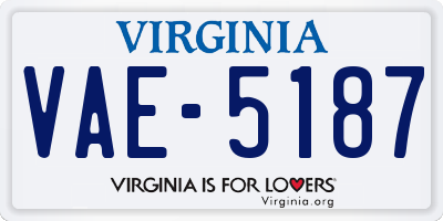 VA license plate VAE5187