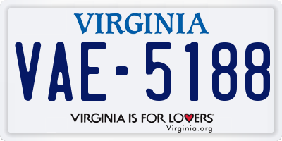 VA license plate VAE5188