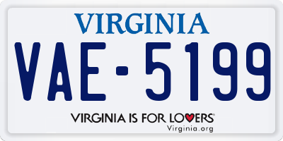 VA license plate VAE5199