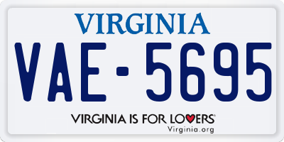 VA license plate VAE5695
