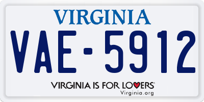 VA license plate VAE5912