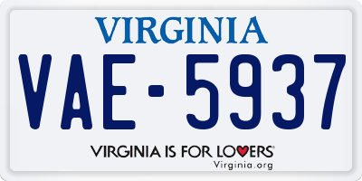 VA license plate VAE5937