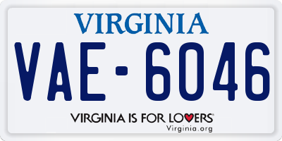 VA license plate VAE6046