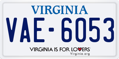 VA license plate VAE6053