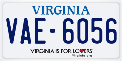 VA license plate VAE6056