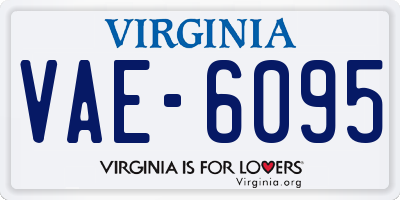VA license plate VAE6095