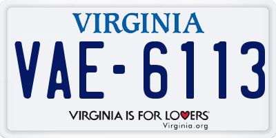 VA license plate VAE6113