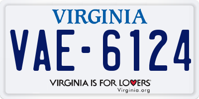 VA license plate VAE6124