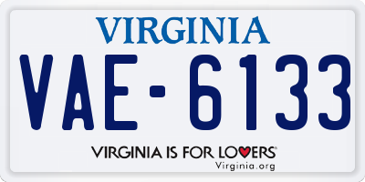 VA license plate VAE6133