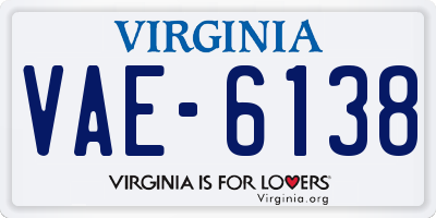 VA license plate VAE6138