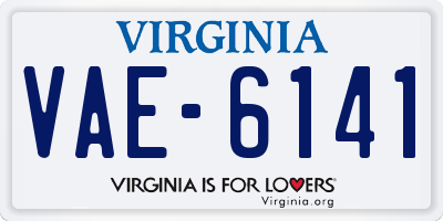 VA license plate VAE6141