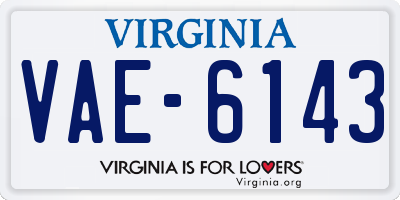 VA license plate VAE6143