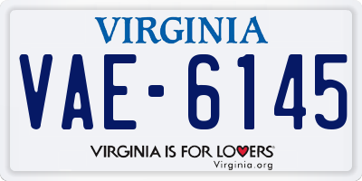 VA license plate VAE6145