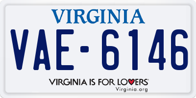 VA license plate VAE6146