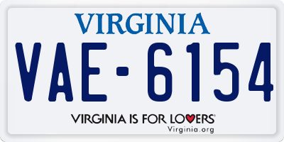 VA license plate VAE6154