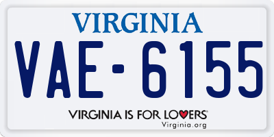VA license plate VAE6155