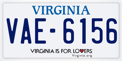 VA license plate VAE6156