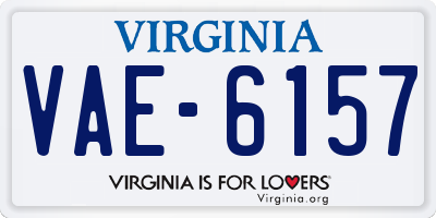 VA license plate VAE6157