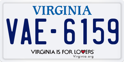 VA license plate VAE6159