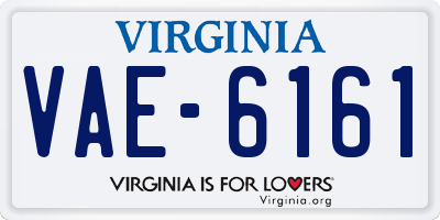 VA license plate VAE6161