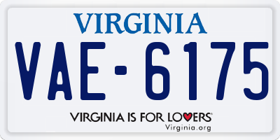 VA license plate VAE6175