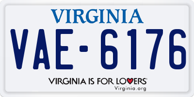 VA license plate VAE6176