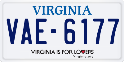 VA license plate VAE6177