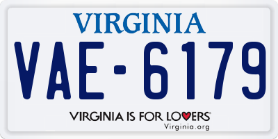 VA license plate VAE6179